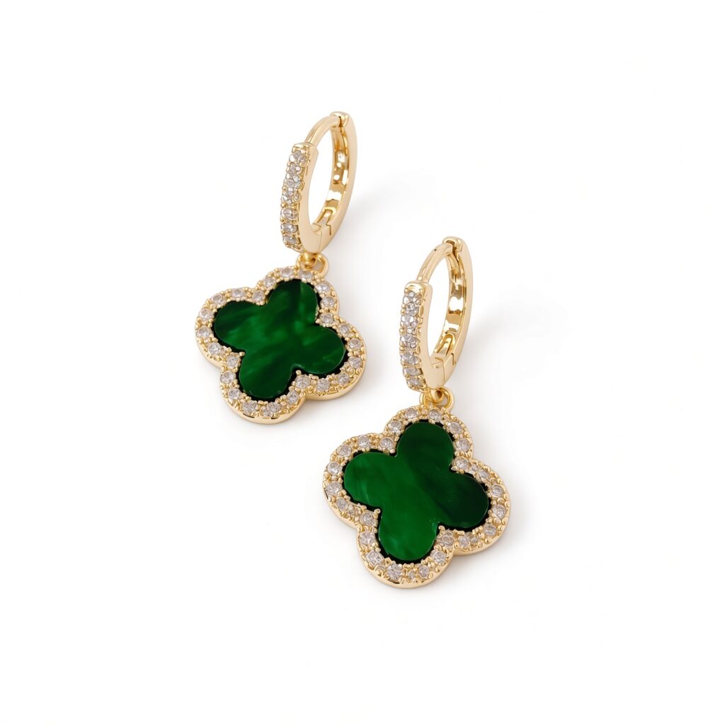 4 leaf earrings wt